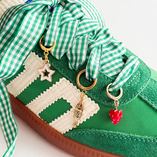 Gingham Shoe Charms and Lace Sets  Sneaker Charm Sets