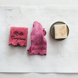 Makeup Towel w/Scalloped Edge