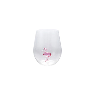 Flamingo Acrylic Stemless Wine Glass