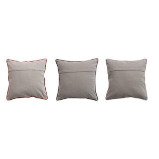 Velvet Pillow w/ Embroidered Botanical Pattern, Piping
