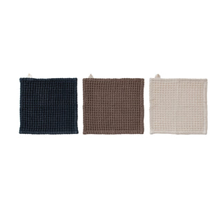 Three Waffle Weave Dish Cloths w/ Cheese/Serving Board