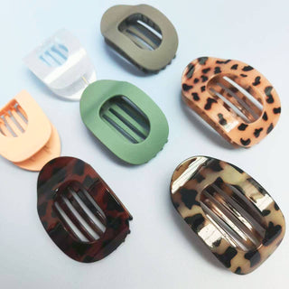 Oval Flat Hair Clip for Women, Strong Grip Clamp_CWAHA07281