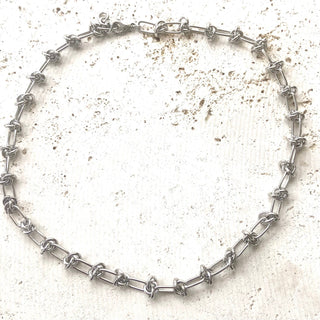 Edgy stainless steel barbwire layering necklaces 