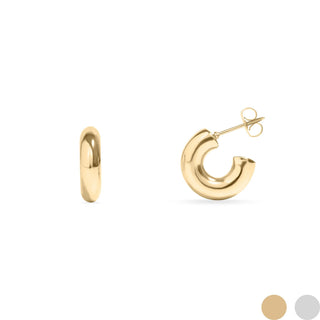 18K Gold PVD Stainless Steel Chunky Gold Huggie Earrings