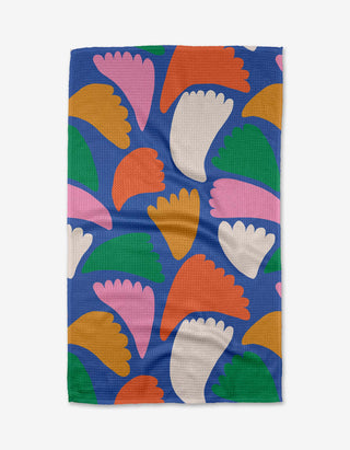 Peacock Flowers Tea Towel