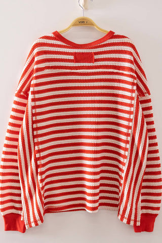 NT12742-Stripe Waffle Top