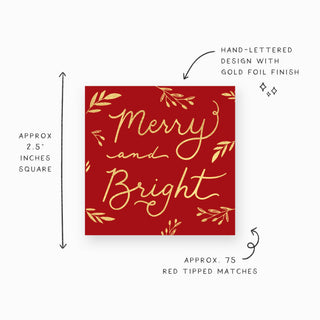 Decorative Christmas Matchbox - Merry & Bright Design