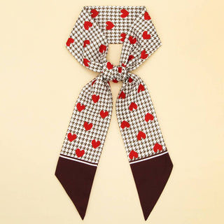 STRIPED PATTERN HAIRBAND HANDBAG RIBBON SCARF _CWASC0098