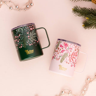 Insulated Mug-Jolly Sprig Pink