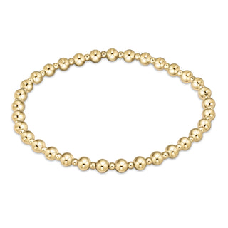 Classic Gold Beaded Grateful 2mm Bracelet enewton