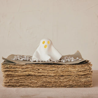 Stoneware Ghost with LED Light