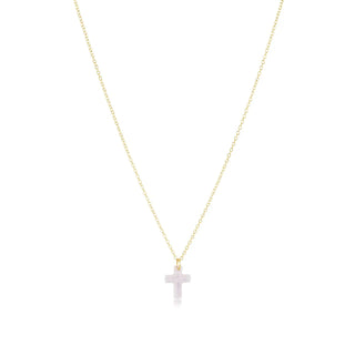16" necklace gold - Blessed Crystal Charm