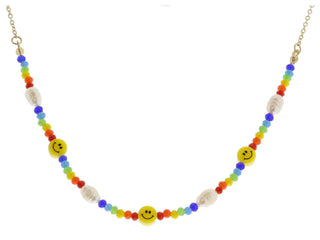 Children's Necklace Pearl Accents Happy