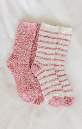 2 Pack Plush Socks Vanilla Ice