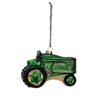 Glass Tractor Ornament