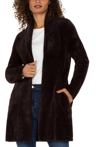 Shawl Collar Coatigan Mink