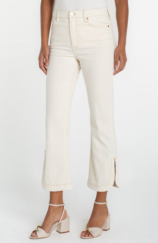 Hannah Cropped Flare w/Tulip Hem & Contrast Stitch by Liverpool