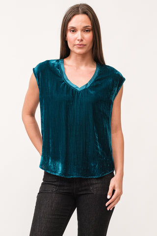 Yanis Deep Teal Velvet