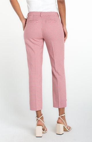 Kelsey Crop Trouser in Cherry Plaid 26"  by Liverpool