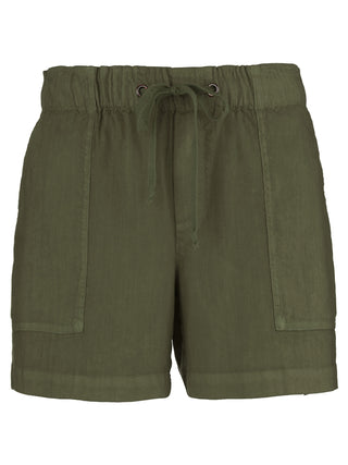 Katana Linen Shorts by Kut from the Kloth Forest Green