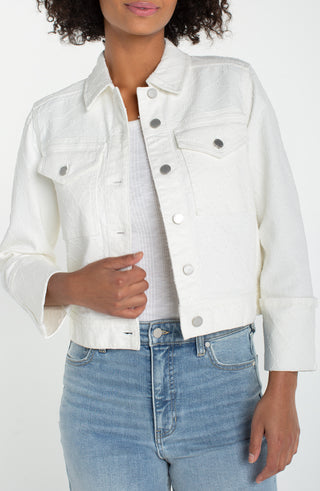 White Cropped Jacket by Liverpool
