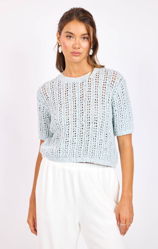 Peruse Short Sleeve Sweater by Sage the Label