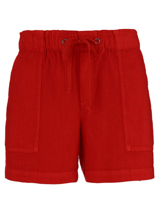 Katana Linen Shorts by Kut from the Kloth Tomato Red
