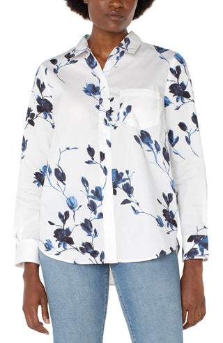 Floral Button Front Shirt