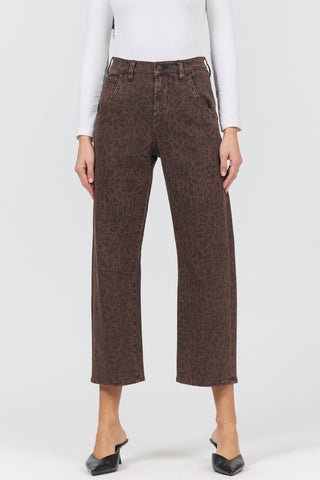 Lasso Denim in Brown Leopard