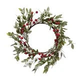 Faux Leaves & Berry Wreath