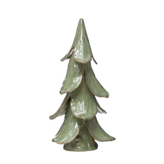 Stoneware Tree with Mint Glaze Small