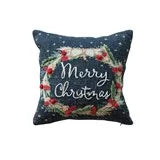 Merry Christmas Embroidered Pillow 12"