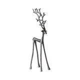 Cast Aluminum Silver Reindeer