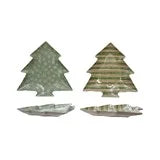 Stoneware Tree Shaped Plate