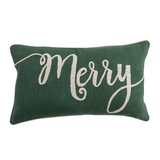 Pine Green Merry Pillow