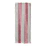 Red & Natural Flour Sack Table Runner