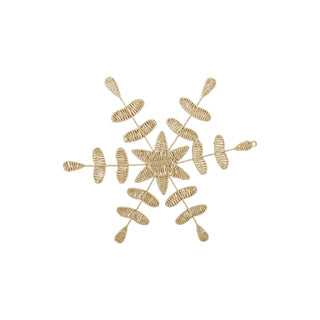 Oversized Woven Paper & Wire Snowflake Ornament, Natural
