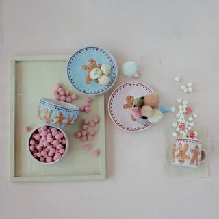 Hand-Painted Stoneware Plate W Wax Relief, 2 Colors