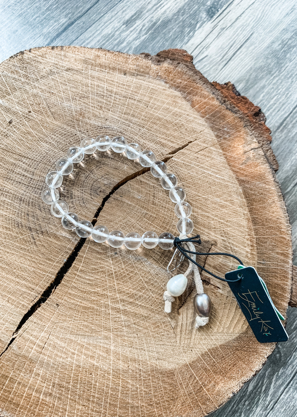 Knot Bracelet in Clear Crystal - Lois Pearl Boutique