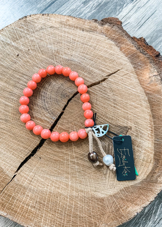 Knot Bracelet in Coral - Lois Pearl Boutique