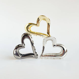 Heart Shape Metal Claw Clip