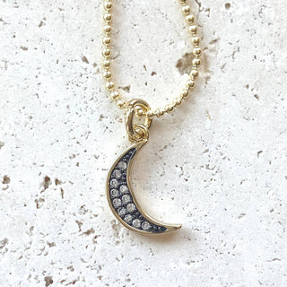 Tiny layering necklaces: Moon / 18”
