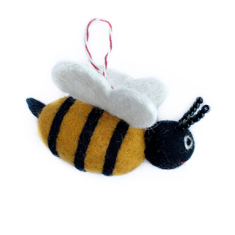 Bee Felt Wool Ornament