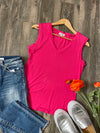 Betty V-Neck Sleeveless Knit Top Pink